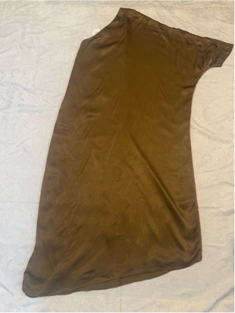STAUD One-Shoulder Sonya Dress, Caramel - Picture 10 of 13